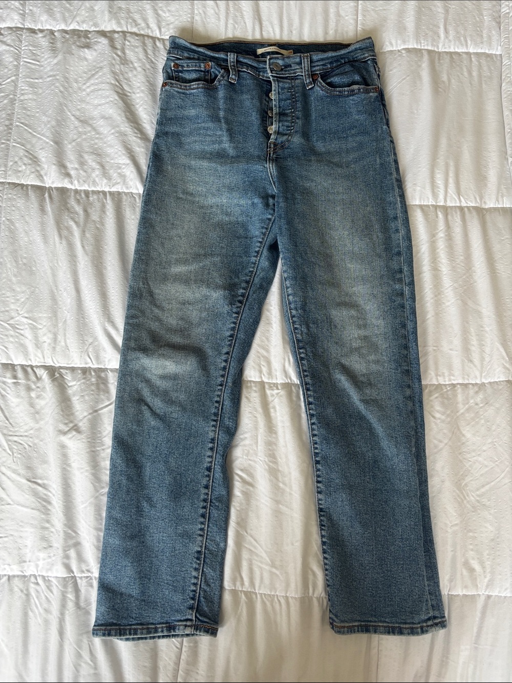 Levi's Light Blue Wedgie Straight Jeans